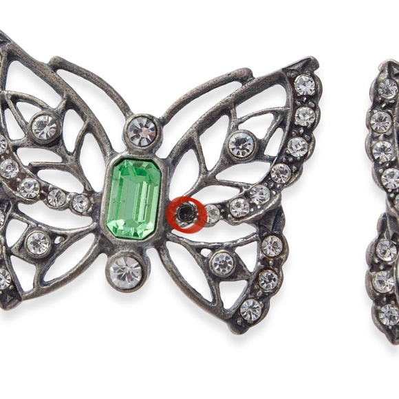 Vintage Metropolitan Museum of Art Sterling Silver Butterfly Stud Earrings - Picture 6 of 6